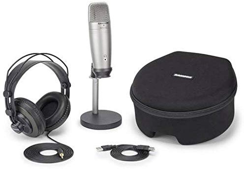 Samson 30,10019 Juego de estudio compuesto de micrófono condensador C01, auriculares de estudio SR850C, trípode MD5 y cable USB