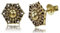 viva-adorno 1 Paar Ohrstecker Ohrringe Messing Ethno Vintage Antik Style Blumen Blüten Goa Z498, D6