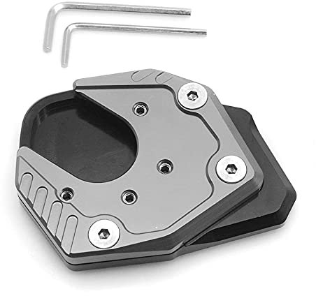 MZ-STORE X-ADV X ADV Motorrad CNC Aluminium Seitenständer Vergrößern Seitenständer Platte für X-ADV X ADV 750 2017 2018 2018 (Schwarz+Grau)