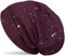 styleBREAKER Beanie Mütze mit Falten und All Over Farbkleckse, Slouch Longbeanie, Unisex 04024149, Farbe:Bordeaux-Violett