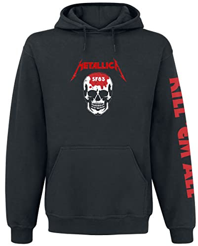 Générique Metallica Kill 'Em All - Skull Homme Sweat-Shirt à Capuche Noir M