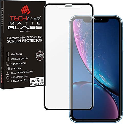 TECHGEAR Anti Glare Screen Protector for iPhone 11, iPhone XR - MATTE 3D GLASS Edition Genuine Tempered Glass Full Screen Protector Guard Cover Compatible with Apple iPhone 11, iPhone XR 6.1