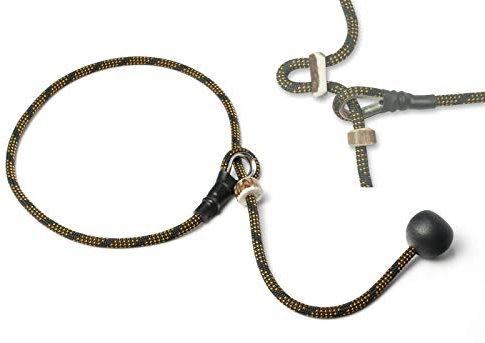 Mystique® Field Trial Kurzführer 6mm mit Zugbegrenzung schwarz/orange 80cm