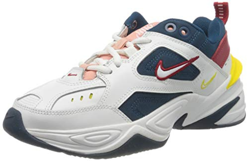 NIKE Women's Nike M2k Tekno Track Field Shoes, Multicolour Blue Force Summit White Chrome Yellow 402, 5.5 UK