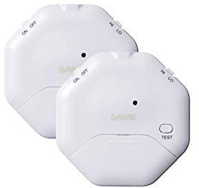 Sabre Hs-Ga2-UKLoud 115 Db Wireless Home Security Burglar Alarm | Easy Diy Installation Vibration And Glass Break Detector With 2X Glass Decal Deterrent Stickers | 2 Pack