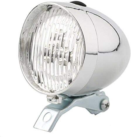 Faro per bicicletta retrò, 3 luci di coda anteriori a LED Bicicletta per bicicletta Visiera cromata per faro Set di luci per bici
