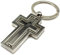 Reskey Kreuz Schlüsselanhänger silber aus Metall Taschenanhänger christliches Kreuz