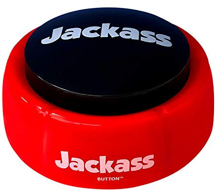 Talkie Toys Products Jackass Button - Funny Talking Button Plays 10 Hilarious Jackass Sayings