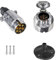 BEIJISTAR Anhängerstecker & Anhängersteckdose 7 Polig Metall mit Gummidichtung, 12V Wasserdichter 7 Poliger Anhängerstecker und Steckdose, für LKW RV Autos Boot Anhänger Zubehör (Aluminiumlegierung)
