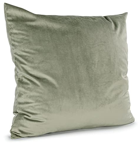 ANRO Kissenbezug Kissenhülle Kissen Deko-Kissen Sofa Kissen Couch Kissen Samt Olivgrün 40x40cm ohne Füllung