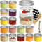 ComSaf 125ml Einmachgläser mit Schraubdeckel und Aufkleber Einmachgläser mit Deckel 16er, Kleine Marmeladengläser für Gewürze Hausgemachtes Essen, Gelee, Marmelade, Joghurtgläser, Mason Jars Gläser