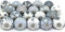 ATCUSA Indian Handmade Assorted Grey Ceramic Door Knobs and Pulls | Kitchen Cabinet Knobs for Dresser Drawers | Drawer Pulls | Almirah knobs | Vanity knobs | Grey & White Painted knobs (25)