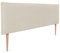 DHOME Plain Natural Leinen Kopfteil mit Einfassung gepolstertes Kopfteil Bett Modernes Schlafzimmer TOP Trending (Beige, 145x105cm Mit Füßen (Betten 120/135/140))