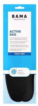 BAMA Active Deo Einlegesohle - hygienische Aktivkohle Schuheinlage mit antibakterieller Wirkung gegen Gerüche - 1 Paar - 38/39 EUR