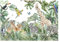 WallArena - Vlies Fototapete Kinderzimmer 416x254 cm Dschungel Tiere Wald Natur Babyzimmer - Fototapeten Tapeten für Kinder Kindertapete Kinderzimmertapete - Vliestapete Wandtapete Tapete 3D Effekt