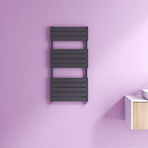 Anthracite Radiators Flat Panel Heated Towel Bathroom Radiators Central Heating Rail Radiator Warmer Wall Mounted Ladder Rad 1200x600mm