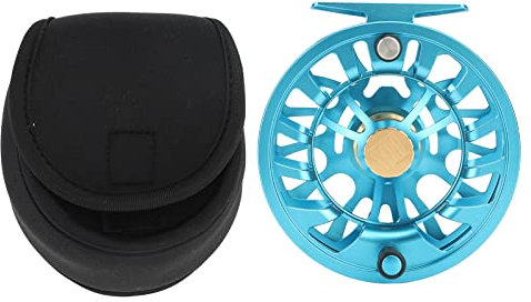Nimomo Fliegenfischerrolle 7/9 Wasserdicht 2+1BB Hochleistungs-Angelrolle Leichte CNC-Aluminium-Fliegenrolle Zum Angeln in Süß- Und Salzwasser(Blau)