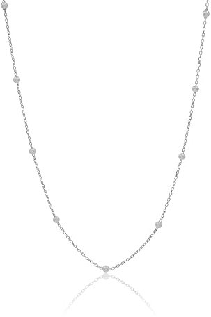 Einzelstück® Kugelkette I 925 Sterling Silber Silberkette I Echtschmuck Damenhalskette I Schlangenkette I Halskette Harmony (Harmony Halskette Silber)