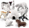 KATELUO Polartiere, 10pcsArktis Spielzeug, Polartiere Figuren, Polartiere Spielzeug, Pinguin Eisbär, Geeignet als Heimdekoration, Weihnachtsdekoration, Kuchendekoration