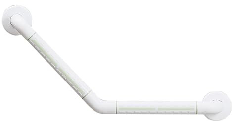 Barre D'appui De Douche, Barre D'appui Coudée à 135° En Acier Inoxydable Avec Poignée Antidérapante, Barre De Support De Main Courante De Sécurité Murale Pour Personnes âgées(Size:35*35cm,Color:Blanc)