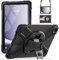 ZenRich for Samsung Galaxy Tab A9 Plus Case 11 inch 2023 (SM-X210/X215/X216), Rugged Shockproof Protective Case with Rotating Kickstand Hand/Shoulder Strap Pen Holder for A9+ Tablet, Black