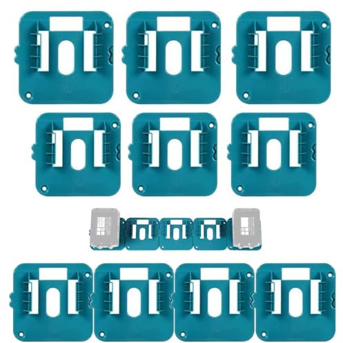 10 Packs Battery Holder Wall Mount Compatible with 18V BL1860 BL1850 BL1840 BL1830 Battery Mounts Dock Holder Battery Storage Bracket with Screws for Wall, Garage, Workshop