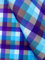 Vienberg Premium Oxford Gewebe Stoff Wasserdicht | Reißfest Wasserfest Polyester | Meterware | Outdoor Indoor | Segeltuch, Abdeckplane, Markisenstoff (Blau-Kariert)