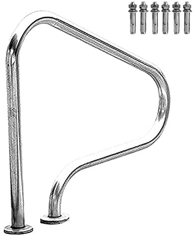 Pool-Handlauf, Rutsche unter Sicherheits-Spa-Schwimmhandlauf für Erwachsene, Edelstahl-Pool-Handlauf für Stufen im Innen- und Außenbereich, Wasserpark, 80 x 80 cm