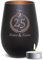 PR Print Royal Schwarzes Windlicht mit Gravur zur Silberhochzeit - 25 Jahre - mit Namen & Datum - Hochzeitsgeschenk, Geschenk Silberhochzeit | inkl. Teelicht, 450 ml, Innen Bronze