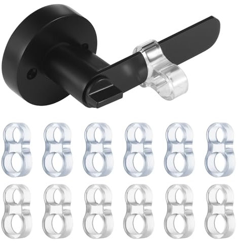 HonGien 12 pièces Butées PVC Butoir de Poignée de Porte Tampon de protection de la poignée de Porte Transparent en Silicone Butée de Porte Pour Protéger l'intégrité des Murs(8-Forme)