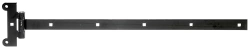 Alberts 837297 Kreuzgehänge | mit verpresstem Stift | schwarzer Tauchlack | Band 591 x 30 mm | Scharnier 121 x 51 mm | 10er Set