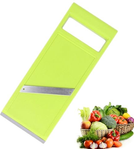 Potato Slicer,1 Pcs (27.3×10.8×2.2cm) Vegetable Slicer, Portable Vegetable Chip Maker, Food Chopper Kitchen Chopper with Ergonomic Handle, for Potatoes, Carrots, Etc(Green) 