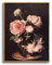 hyidecorart Vintage Leinwand Bilder mit Rahmen Holz, 40x60 cm Klein Wandbilder Wohnzimmer Rosa Pfingstrose Landschafts, Wanddeko Schlafzimmer Gemälde Desktop Badezimmer Büro Zimmer Esszimmer Flur