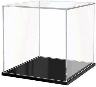 JUJOMAT Acryl Vitrine Schaukasten Transparente Vitrine Acryl für Action-Figuren Spielzeug Sammlerstücke 17*17*17cm