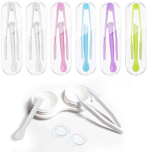 6stück Kontaktlinsen Einsetzhilfe,Kontaktlinsen Pinzetten,Kontaktlinsen Hilfe Zum Einsetzen,Kontaktlinsen Inserter Remover,Kontaktlinsen Entfernen,Kunststoff Kontaktlinsen Remover Für Reisen Haushalt