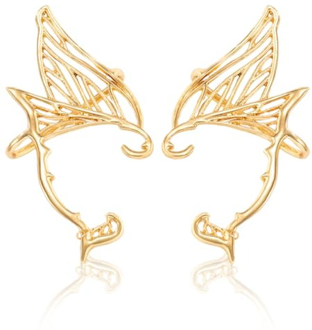 Elfen ohren ear cuff, Elfen kostüm damen, Elfenohren kinder, Elfenohren schmuck, Elfen schmuck (Gold)