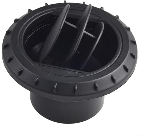 HOHOVYVY standheizung zubehör，Warmluftauslass，60mm/75mm Diesel Heizung Kanal Schlauch Rohr Air Vent Outlet Drehbare Schwarz(60mm)