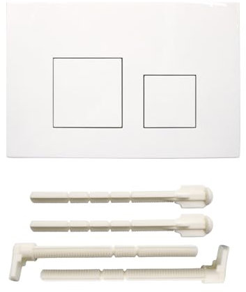 ACESOME - Placa de accionamiento para inodoro compatible con Geberit sigma01 sigma10 sigma20 sigma21 sigma30 sigma50 sigma60 placa de accionamiento de plástico para descarga de 2 cantidades (blanco)