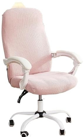 AMEEDA Gaming Stuhl Bezug für Stühle Elastischer Büro-Computerstuhlbezug, drehbarer Stuhl-Sitzbezug, Abnehmbarer Gaming-Schreibtisch-Sitzstuhl-Schonbezug(Pink,S Chair Cover)