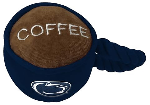 ShopInstaPets Penn State Nittany Lions Dog Toys | Rope and Squeaker Toys | for All Dog Breeds | Officially Licensed (Coffee Cup)