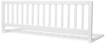 Ehrenkind® Rausfallschutz Bettgitter für Kinder | Massivholz Buche | Bettschutzgitter für Kleinkinder & Babys | Werkzeuglose Montage | Höhenverstellbar | Natürlich & Sicher | 90cm Weiß