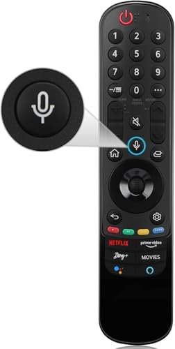 LG Magic Remote Fernbedienung mit Sprachsteuerung, Smart TV MR20 MR21 MR22 MR23GA MR24GA Kompatibel, Netflix & Disney+ Tasten, für UHD/OLED/QNED/NanoCell 4K/8K Modelle