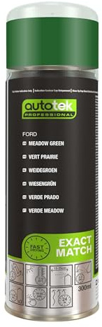 Autotek Professional Exact Match Car Spray Paint - Ford Meadow Green Aerosol Spray 300ml