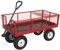 CST806 Heavy Duty Platform Truck with Sides & Pneumatic Tyres - 450kg Capacity | Folding Flat Bed Trolley for Industrial Use, Warehouse & Garden Transport