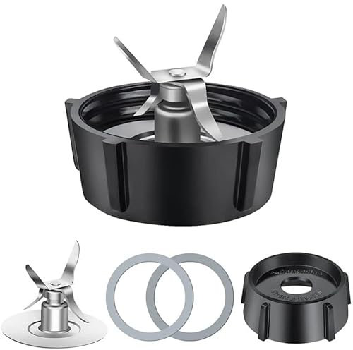 NXSUCALBR Repuestos for licuadora Oster Osterizer, Conjunto de Cuchillas Fusion de 4 Puntas con Junta de Goma de 2 Piezas 4961