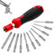12 Pcs Torx Head Screwdriver Bit Sets Tamper Proof Torx Bit Set Star Screwdriver Set With Hole 1/4 Inch Security Torx Set Magnetic Security Hex Bit Set For Car Fixings Screwdriver, Impact Drill T6-T40
