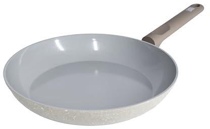 Zanetti, Padella Origin Diametro 24 cm, Rivestimento in Ceramica, Antiaderente Alta Qualità, Fondo Alto Spessore, Cucina Sana e Naturale, Manico Ergonomico Soft Touch, Adatta per Induzione