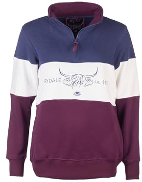 Rydale Ladies Country Sweatshirt Embroidered Women's Sweater Striped Women