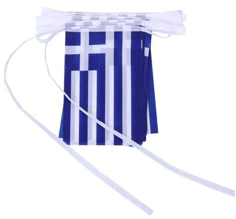 Didiseaon Greece String Flag Bunting Banner Mini National Flags for Party Decorations for Sports Events and Celebrations Material Multi Occasion Use