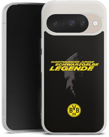 Silikon Hülle kompatibel mit Google Pixel 10 Case transparent Handyhülle Marco Reus Borussia Dortmund BVB